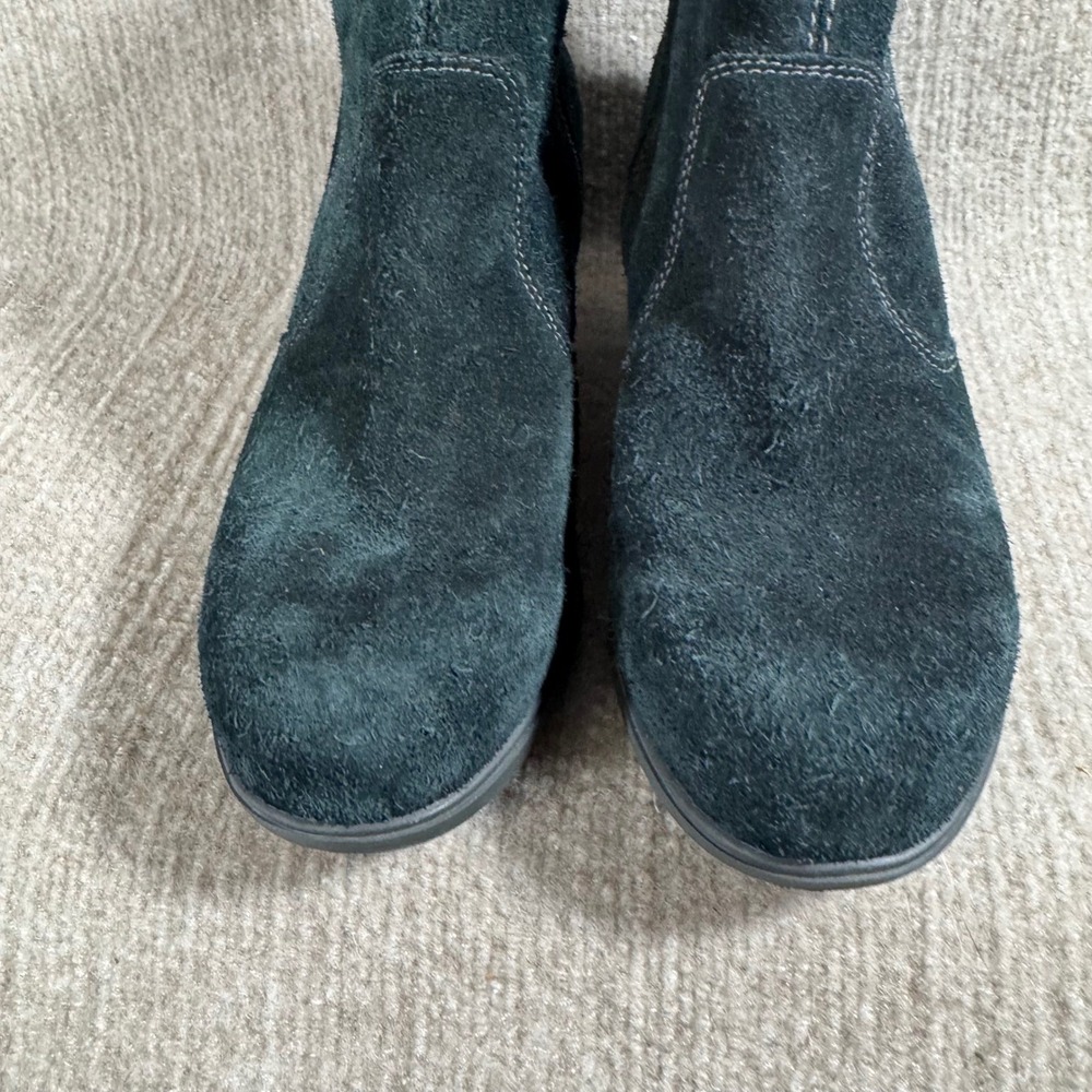 Sorel Joan of Arctic Wedge II Chelsea Black Suede Zip Ankle Boots Women's 9.5 - Picture 4 of 10